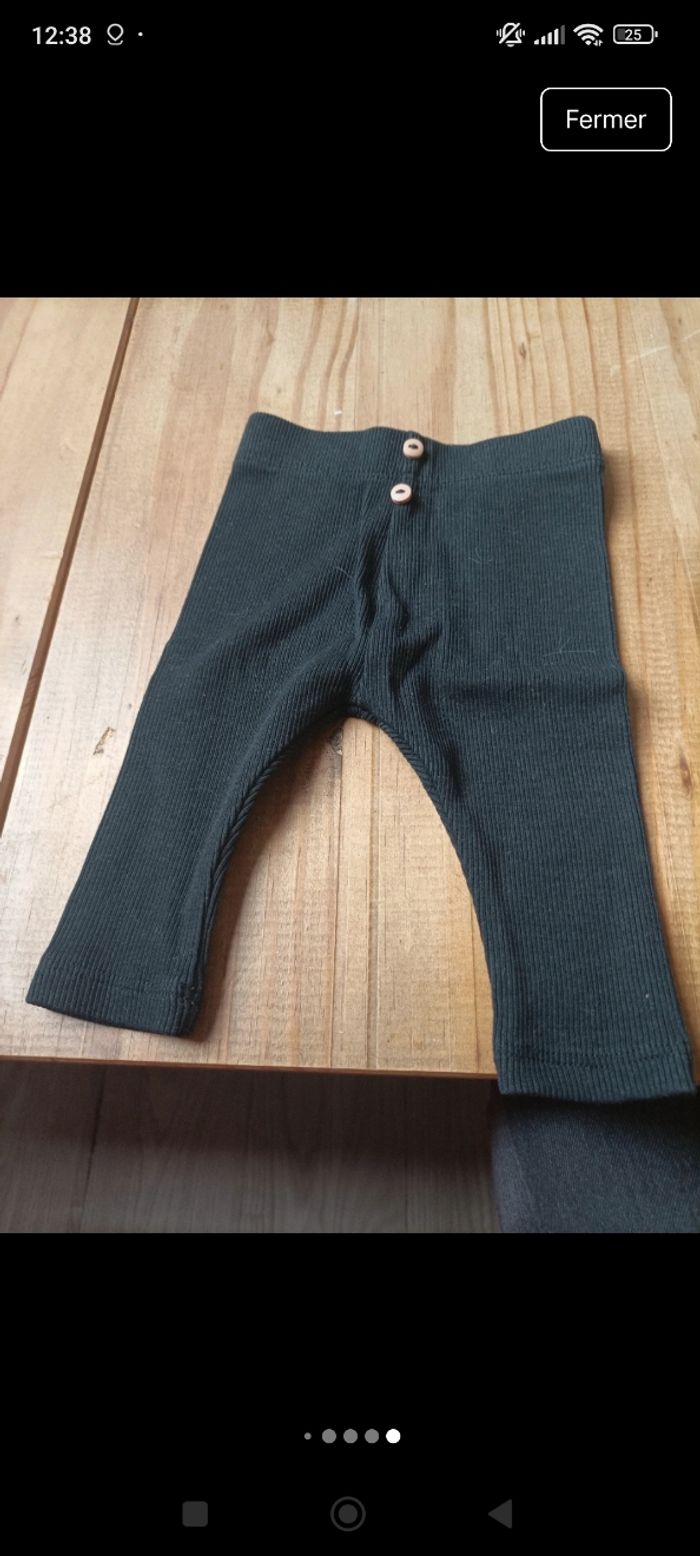Lot de pantalon short et 1 collant bébé fille - photo numéro 8