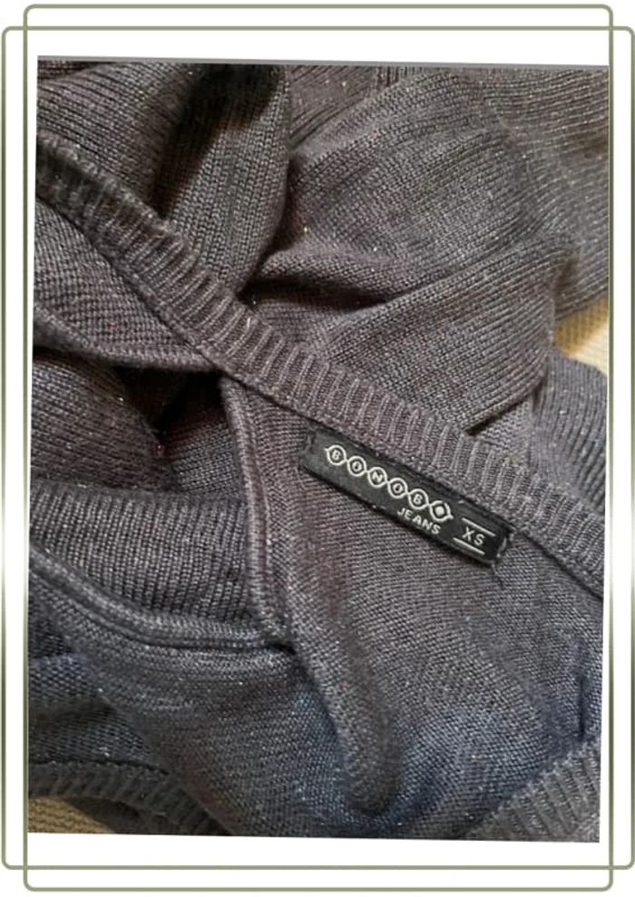 Pull gris légèrement pailleté Bonobo 34 XS doux - photo numéro 4