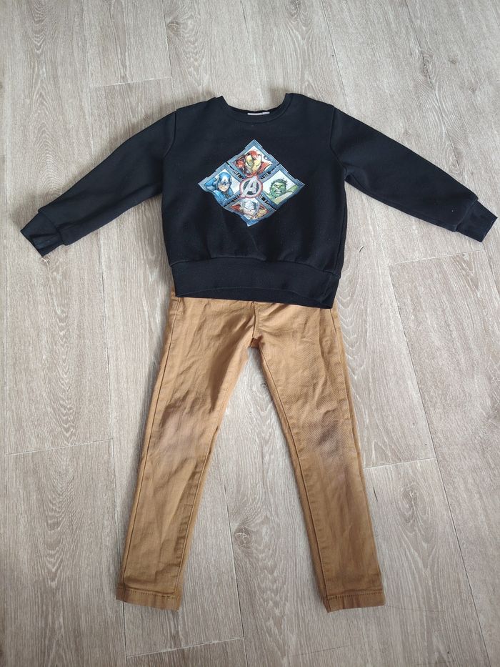 Lot jean pull garçon Marvel - photo numéro 3