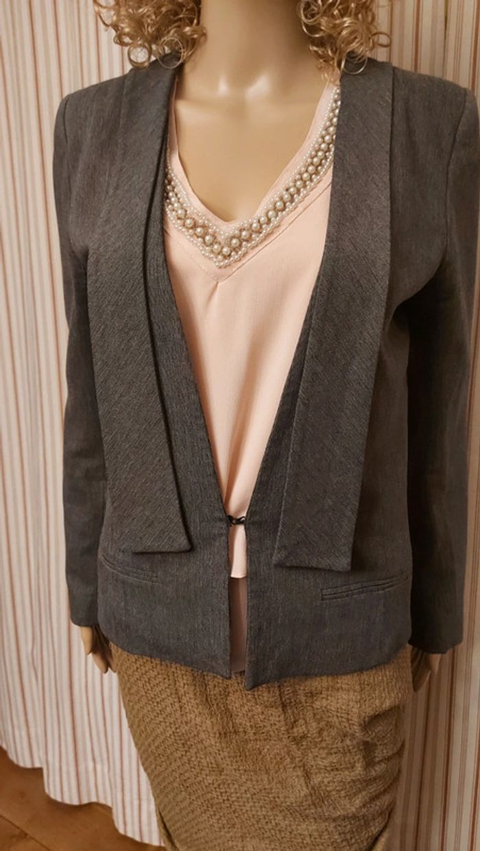 Blazer gris Eva Herzigova collection fr 36 - photo numéro 2