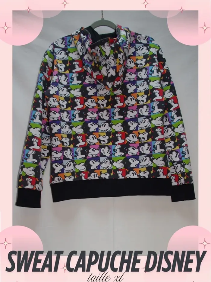 Sweat zippé à capuche Mickey Disney - Taille XL - photo numéro 2