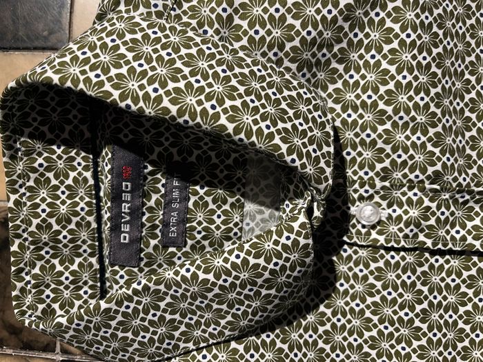 Chemise imprimée Devred vert extra slim fit - photo numéro 2