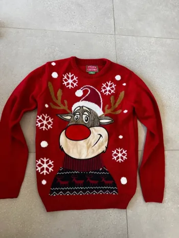 Pull de noel Merry Christmas, taille S, très bon état