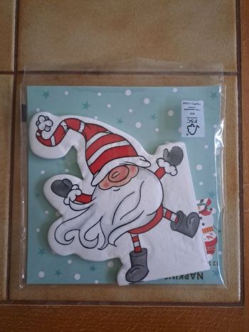 Lot de 7 serviettes père Noël