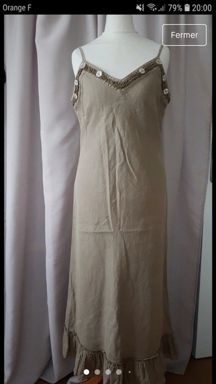 Robe longue en lin