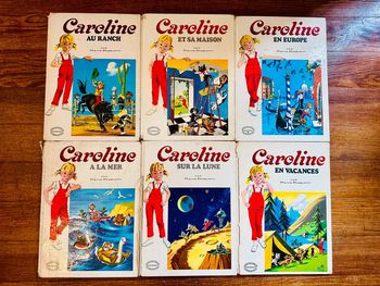 Lot de 6 livres anciens Caroline état satisfaisant Grands albums Hachette Pierre Probst