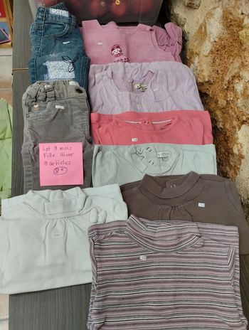 Lot 9 mois fille hiver