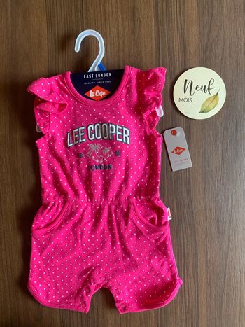 Combi short Lee Cooper fille 9 mois rose