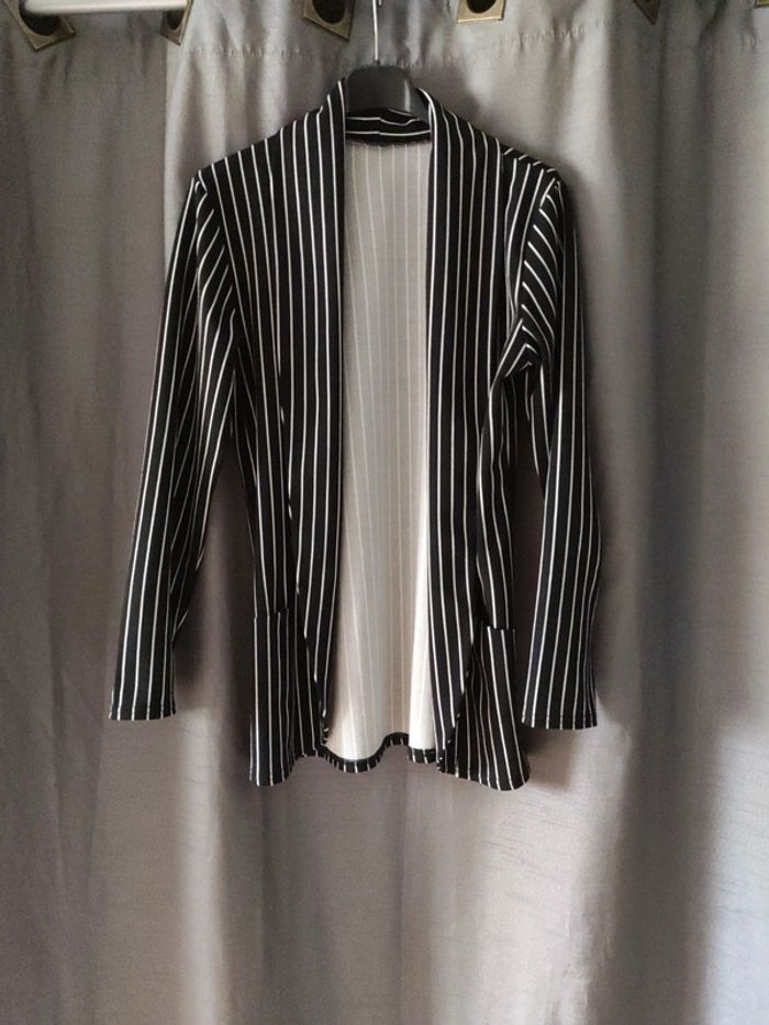 Veste fine à rayures