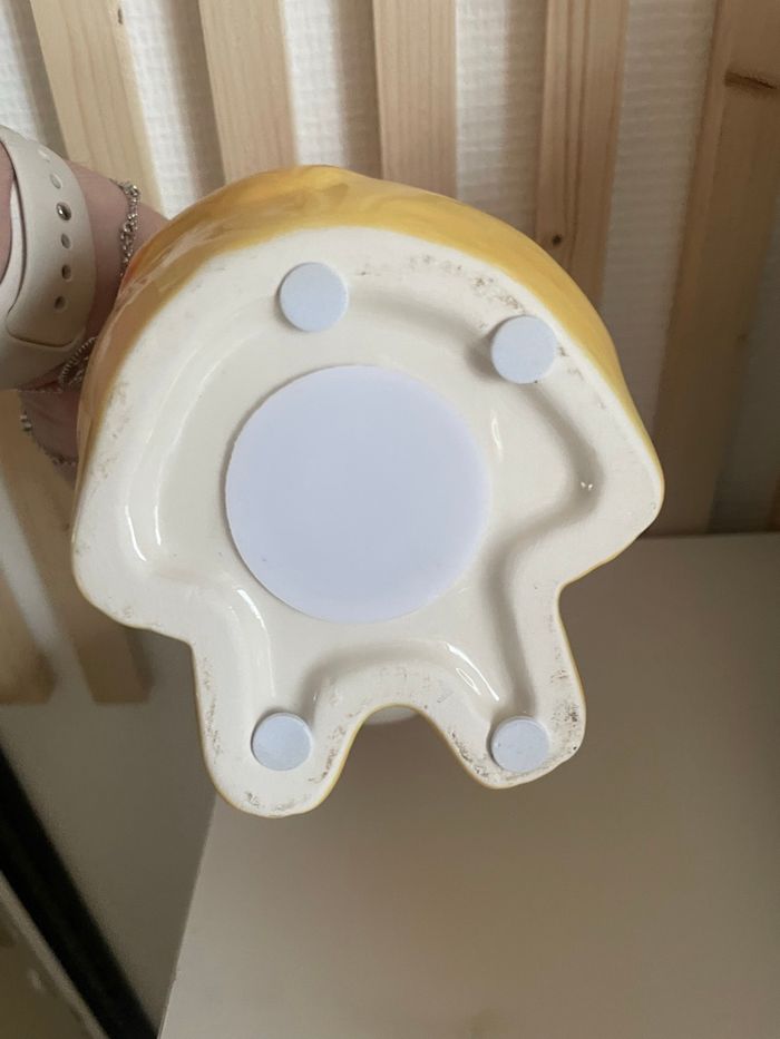 Tirelire lion céramique moutarde neuf - photo numéro 4