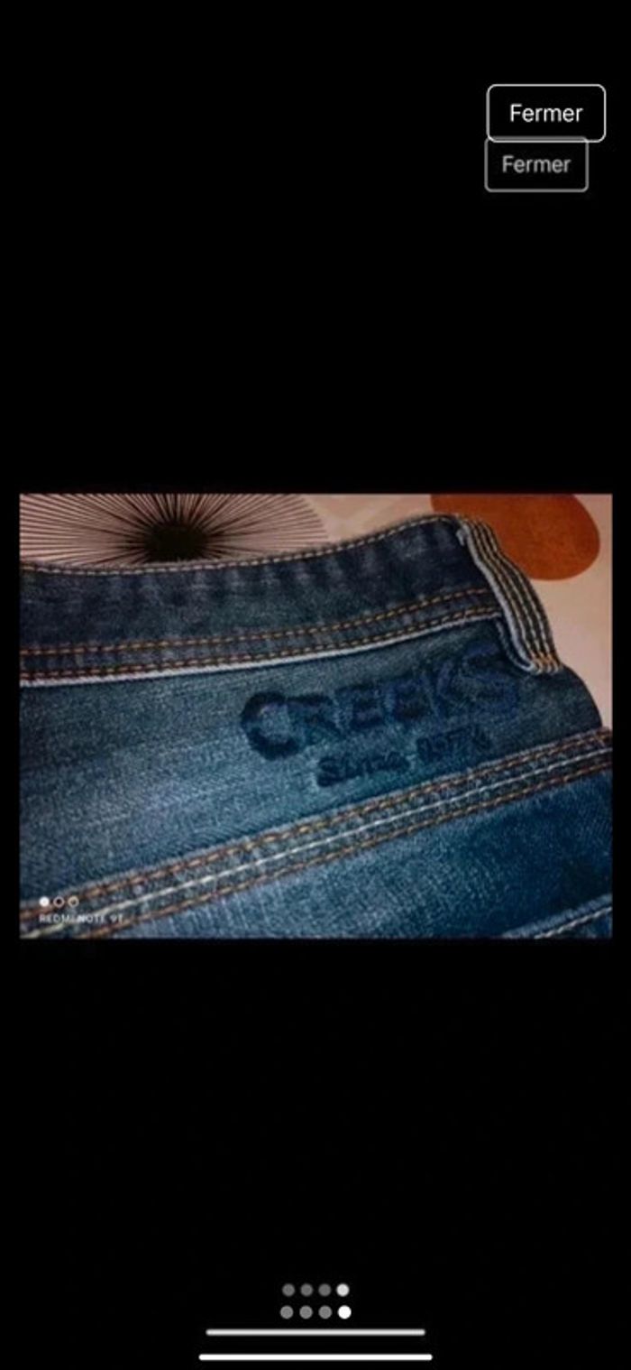 Short en jean vintage Creeks homme taille 36 - photo numéro 4