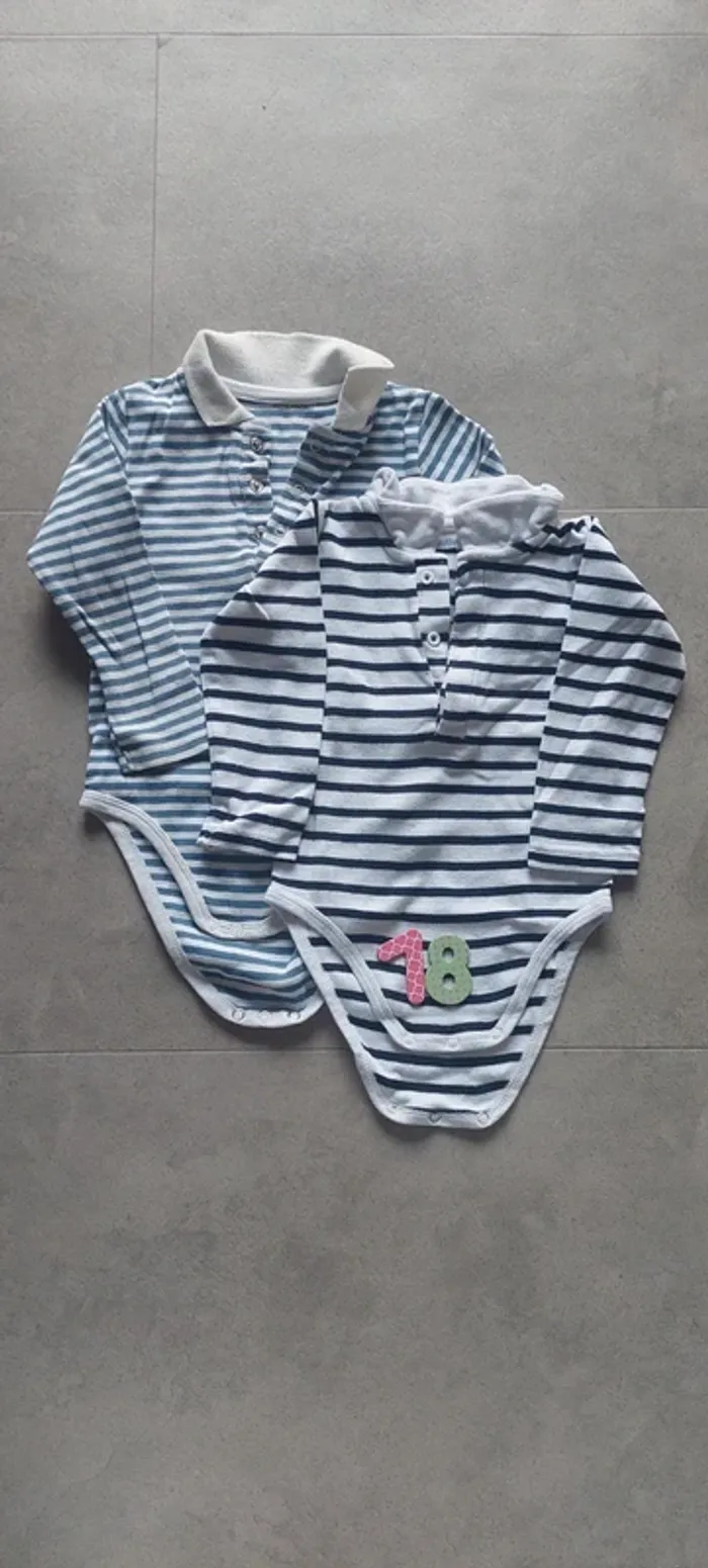 Lot de 2 bodies manches longues