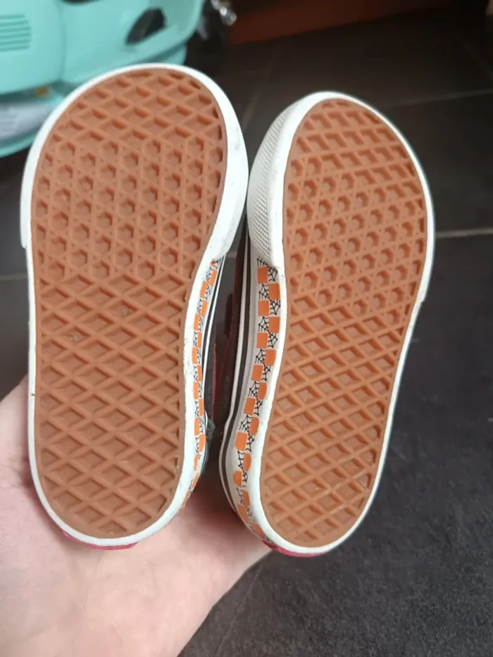 Vans Halloween 21 noir et orange toile d'araignée - photo numéro 5