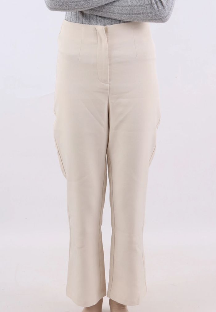 Pantalon tailleur crème/beige