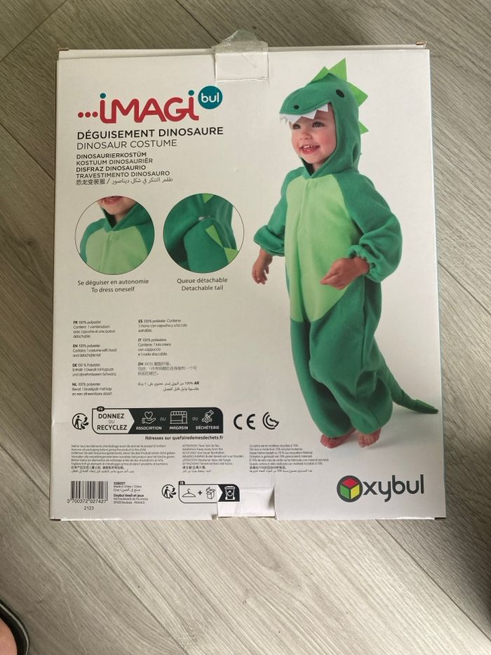 Déguisement dinosaure fille/garcon oxybul - photo numéro 2