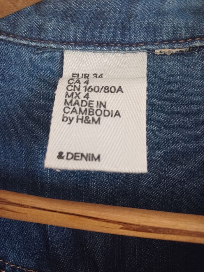 Chemise en jean h&m T34 - photo numéro 5