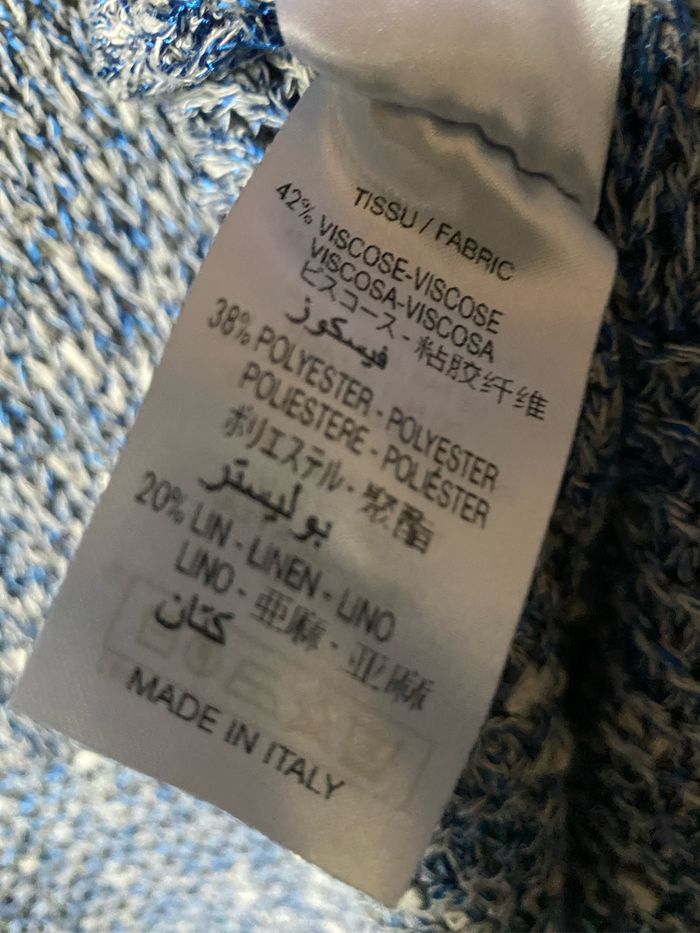 Gilet croisé chiné bleu blanc gris taille 2 Sinéquanone - photo numéro 5