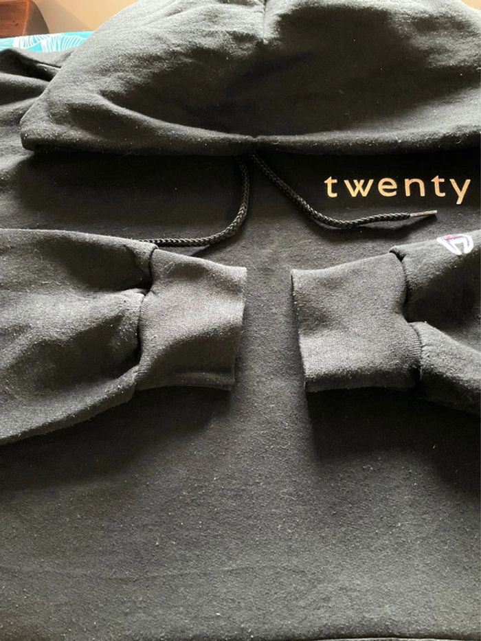 Sweat à capuche noir pour homme Champion Twenty taille L 262 - photo numéro 5