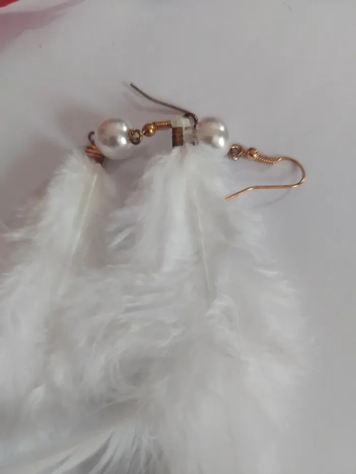 Boucle d'oreille plumes - photo numéro 2