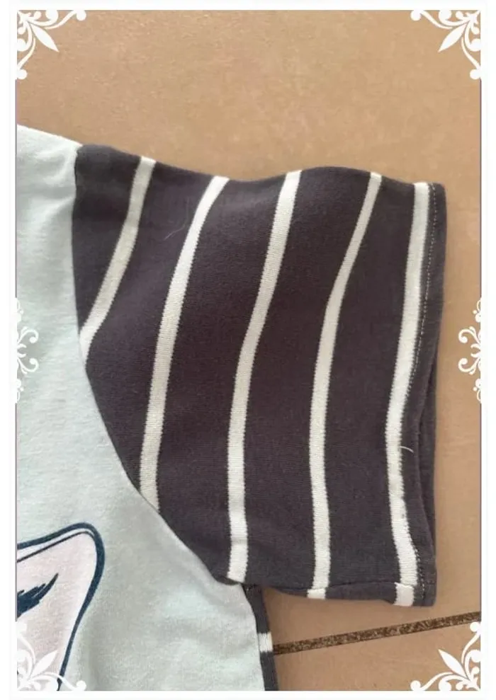 🦒 Pyjama fille 6 ans – Fait main – Giraffe & rayures stylées ! 🌙 - photo numéro 5