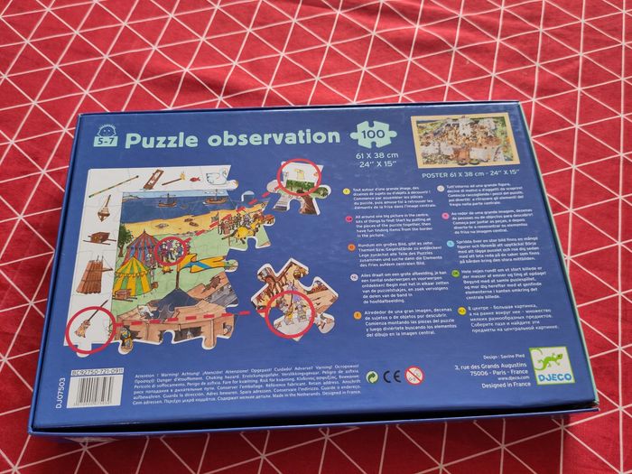 Puzzle observation Djeco 100 pièces "le château fort" - photo numéro 6