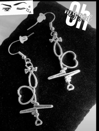 Boucles d'oreilles acier inoxydable battements de cœur