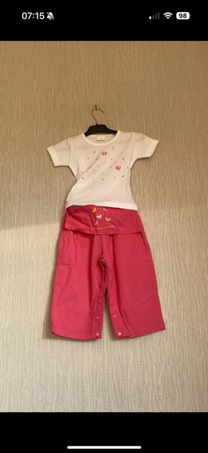 Ensemble rose et blanc 2 ans de bon matin