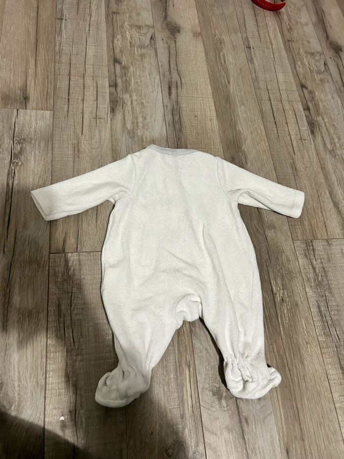 Pyjama naissance , velours blanc - photo numéro 5