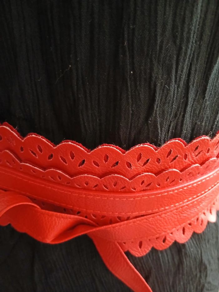 Ceinture large à nouer style obi japonais bohème chic - photo numéro 3