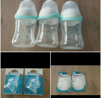 Biberons + tétines de biberons