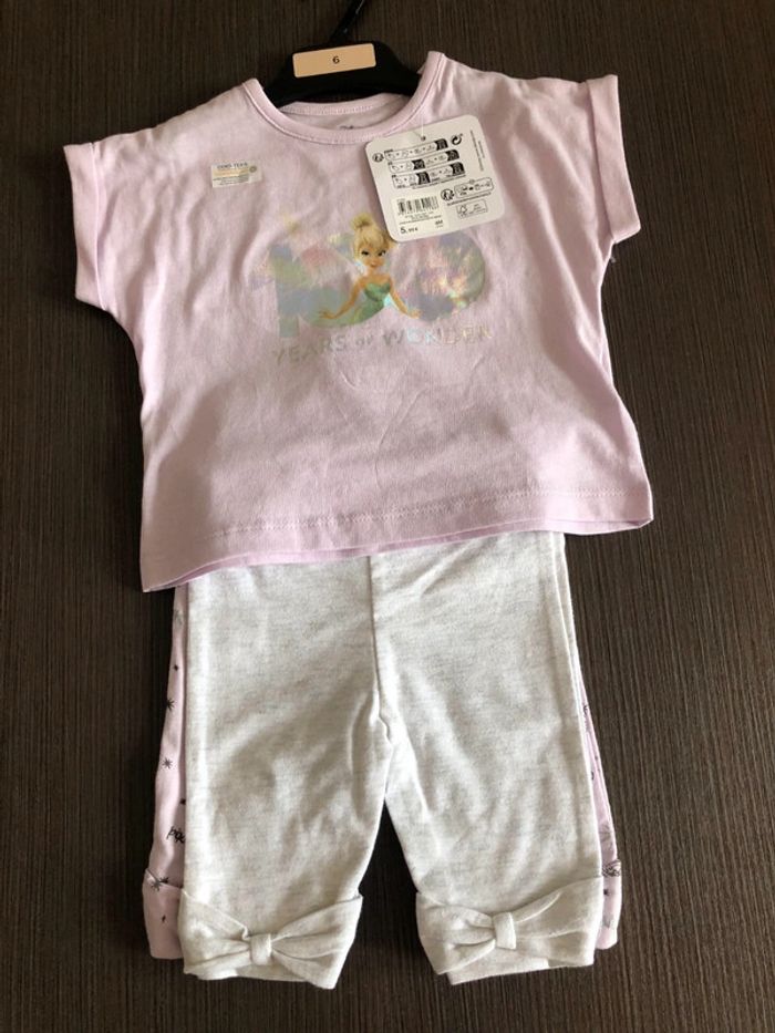Ensemble fille disney la fée clochette 6 mois - photo numéro 2