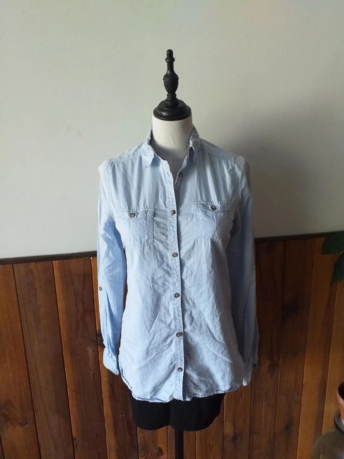 Chemise bleu avec poches - photo numéro 3