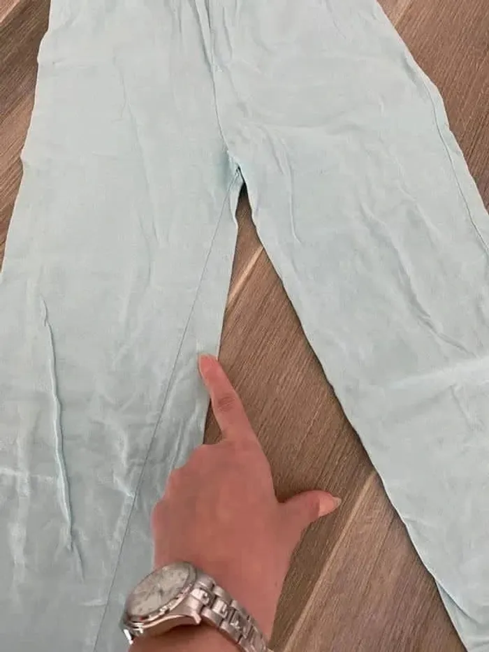 Bas de pyjama primark 4/5 ans turquoise fille - photo numéro 4