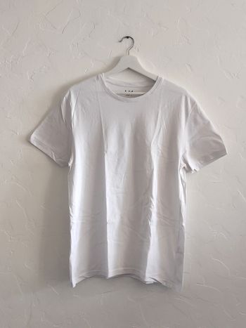 T-shirt homme blanc La Halle – Taille L – Basique