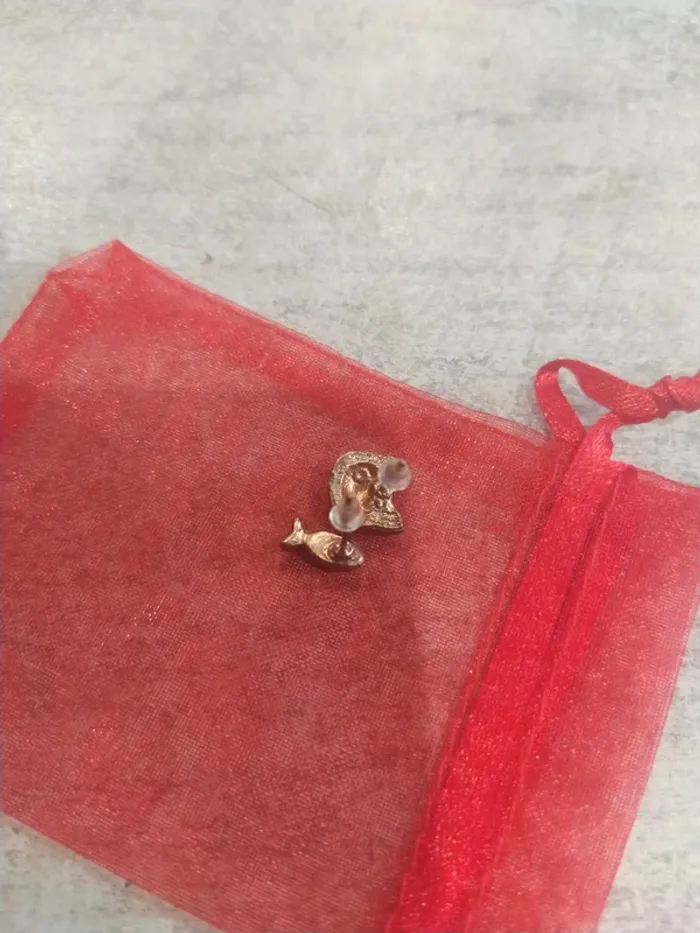 Boucle d'oreille chat et poisson - photo numéro 3