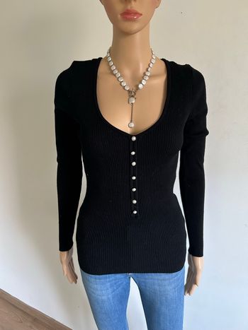 Pull noir neuf à manches longues Morgan taille S