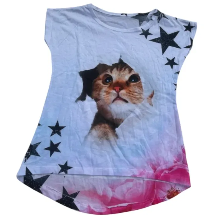 🆓T shirt fille taille 12 ans