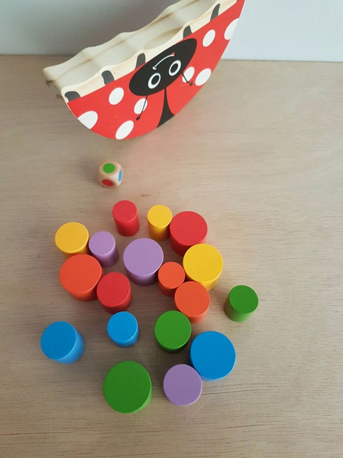 Jeu à bascule en bois coccinelle équilibriste - photo numéro 9