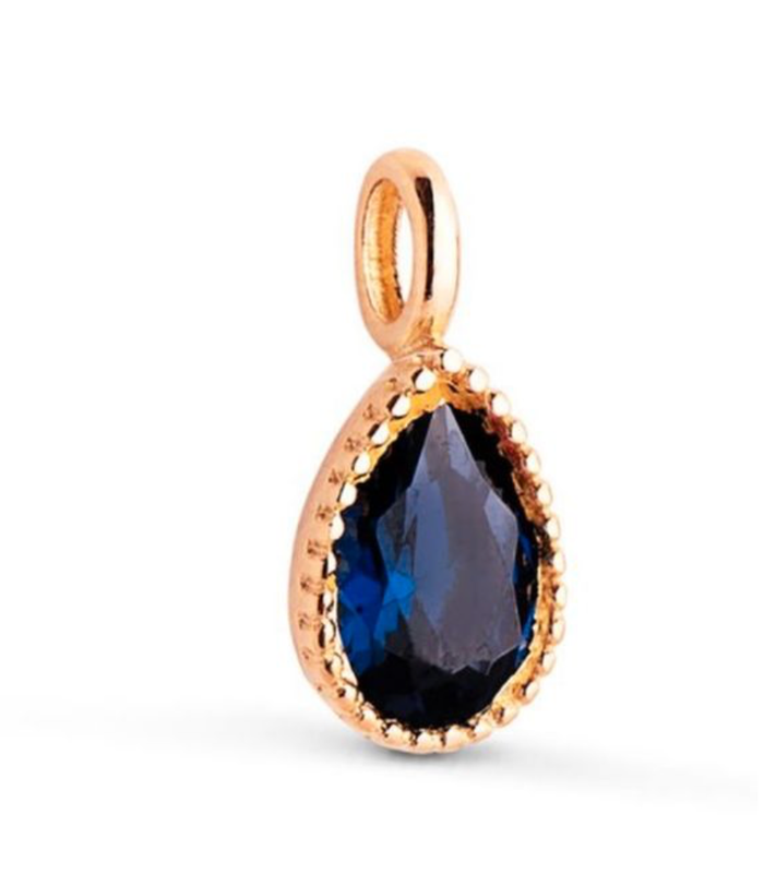 Pendentif Secret Poire Bleu Or 18 carats - photo numéro 3