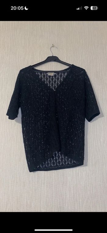 Gilet noir fin manches courtes M&S Mode Taille 40/42