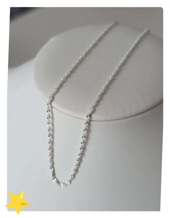 Collier maille Torsadé 2mm 60cm - photo numéro 2