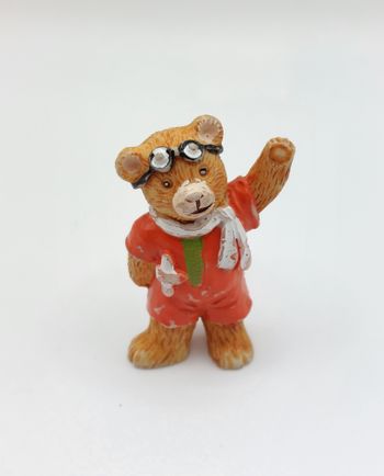 Petite figurine ours ourson aviateur Vintage 4,5 cm - décoration – collection