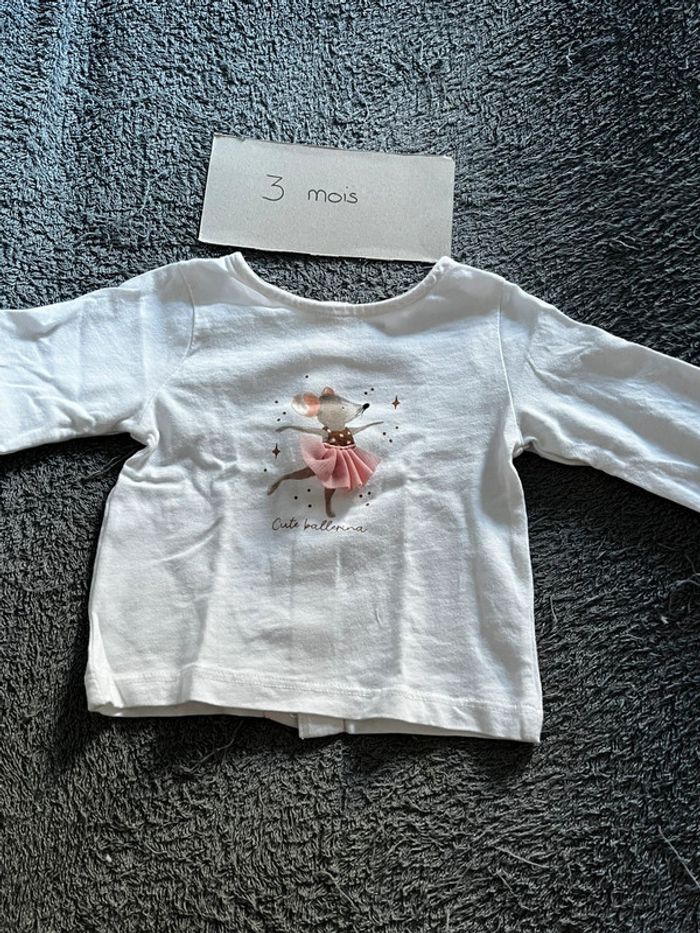 Pull blanc 3 mois