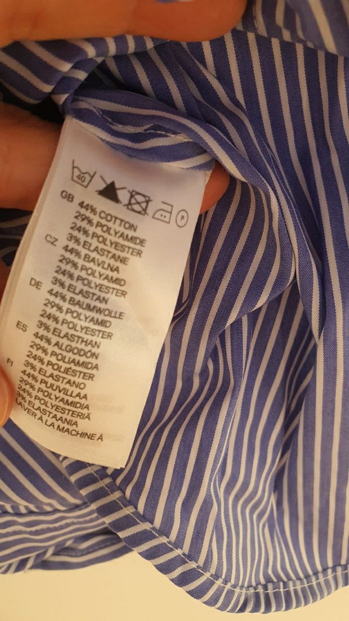 Chemise a rayures H&M bleue et blanche - photo numéro 7