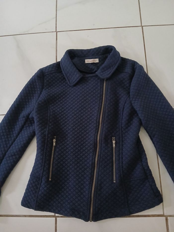 Veste fille en polyster taille 14 ans couleur bleu marine - photo numéro 4