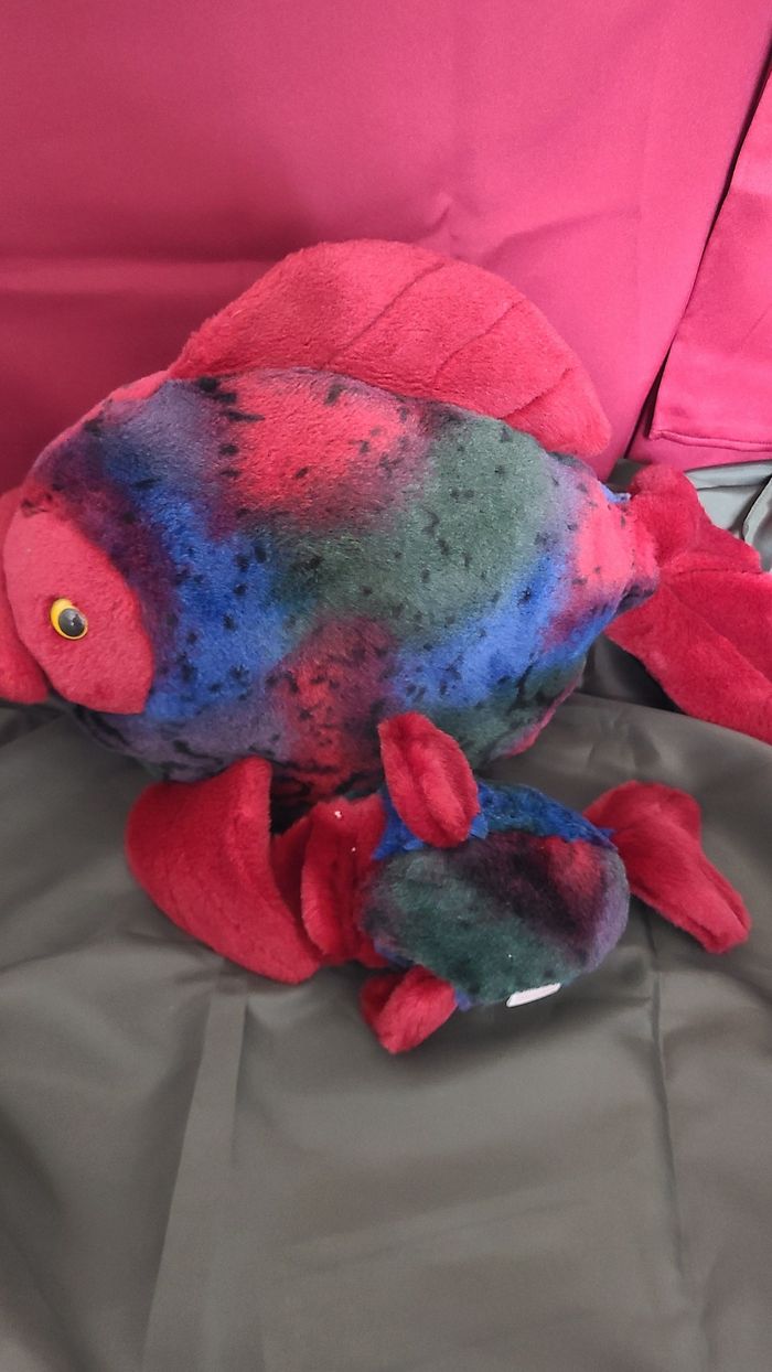 peluche poisson anima multicolore doudou poisson des iles 34 cm - photo numéro 6