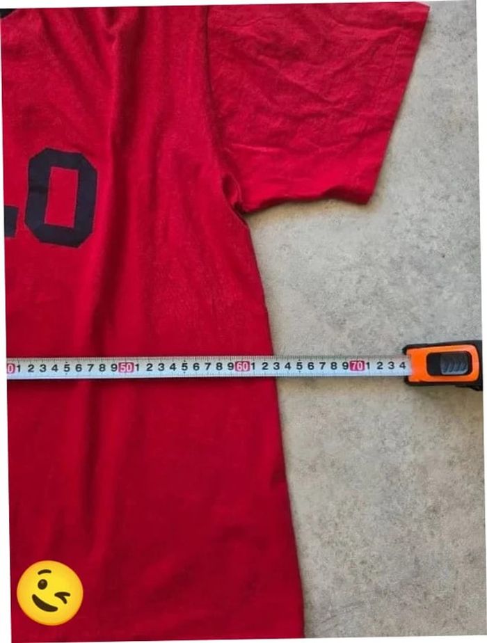 T-shirt Ralph Lauren XL coupe col rond rouge Homme Men tee114 - photo numéro 4