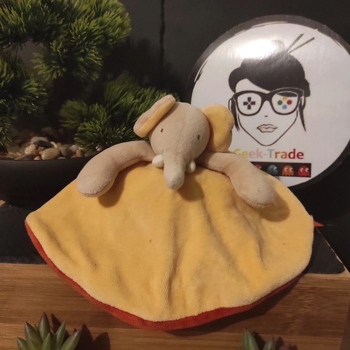 Doudou Moulin Roty Lion Éléphant Réversible Les Loustics Orange #geektradedoudou - photo numéro 2