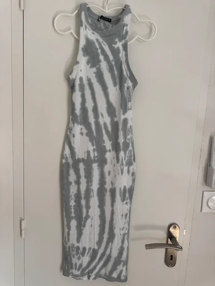Robe fille Zara S gris et blanc
