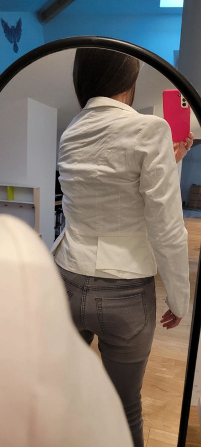 Blazer blanc taille S femme - photo numéro 7
